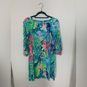 Lilly Pulitzer 3/4 sleeve cotton shift dress - Used - Size S